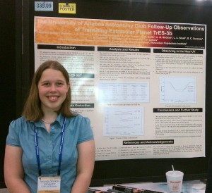 Mandy with the 2012 AAS TrES-3b poster
