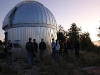 At sunset near a telescope dome